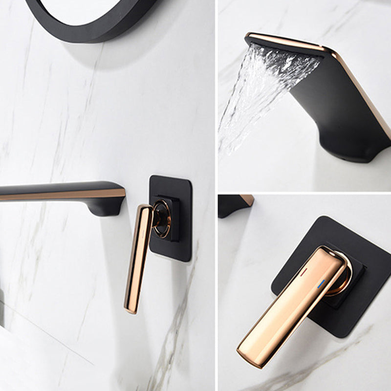 Wall Mounted Bathroom Faucets Glam Style Lever Handles Faucets