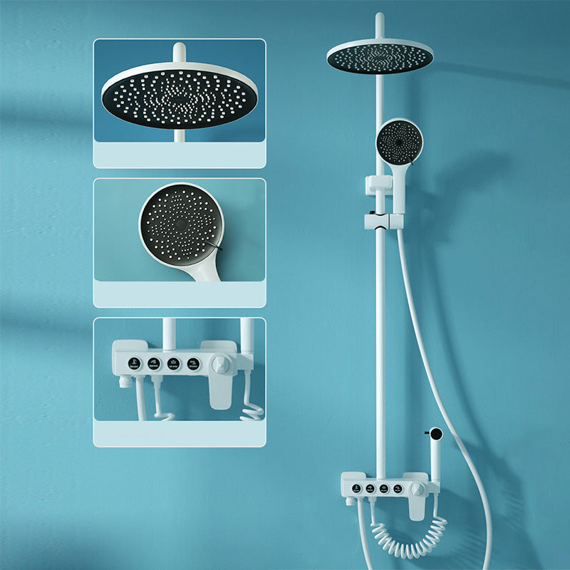 Modern Adjustable Shower Stainless Steel Shower Head Shower Faucet on Wall
