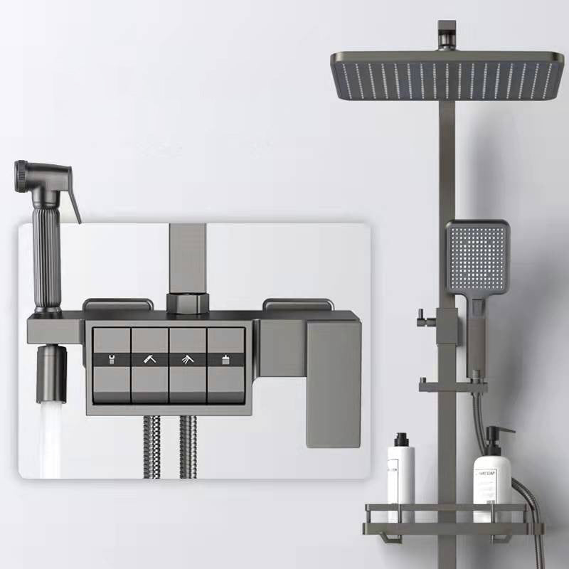 Modern Adjustable Spray Pattern Water Flow Shower Faucet Shower Hose Shower System on Wall