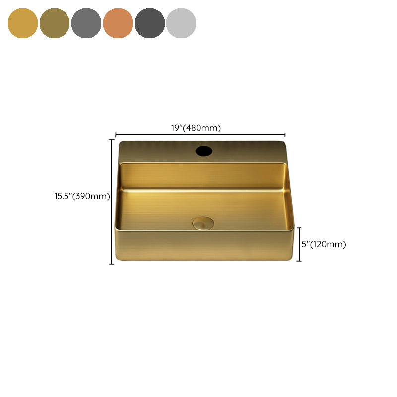 Modern Bathroom Sink Rectangular Bathroom Sink with Basin and Faucet