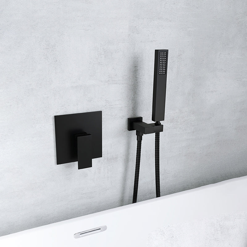 Modern Wall Mounted Metal Tub Filler Single Handle Bathroom Faucet