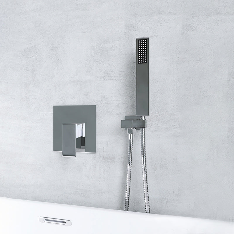 Modern Wall Mounted Metal Tub Filler Single Handle Bathroom Faucet