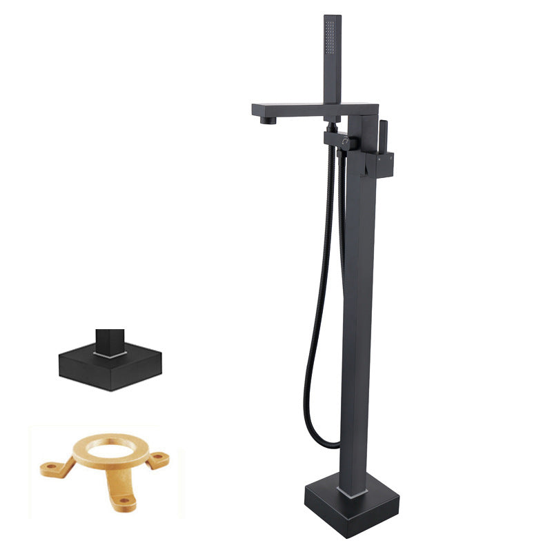 Floor Mounted Metal Freestanding Tub Filler Low Arc Freestanding Tub Filler Trim