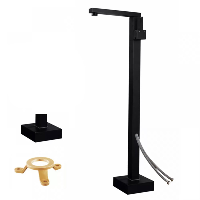 Floor Mounted Metal Freestanding Tub Filler Low Arc Freestanding Tub Filler Trim