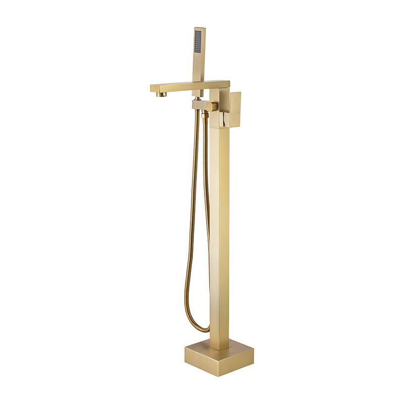 Floor Mounted Metal Freestanding Tub Filler Low Arc Freestanding Tub Filler Trim