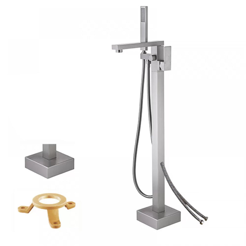 Floor Mounted Metal Freestanding Tub Filler Low Arc Freestanding Tub Filler Trim