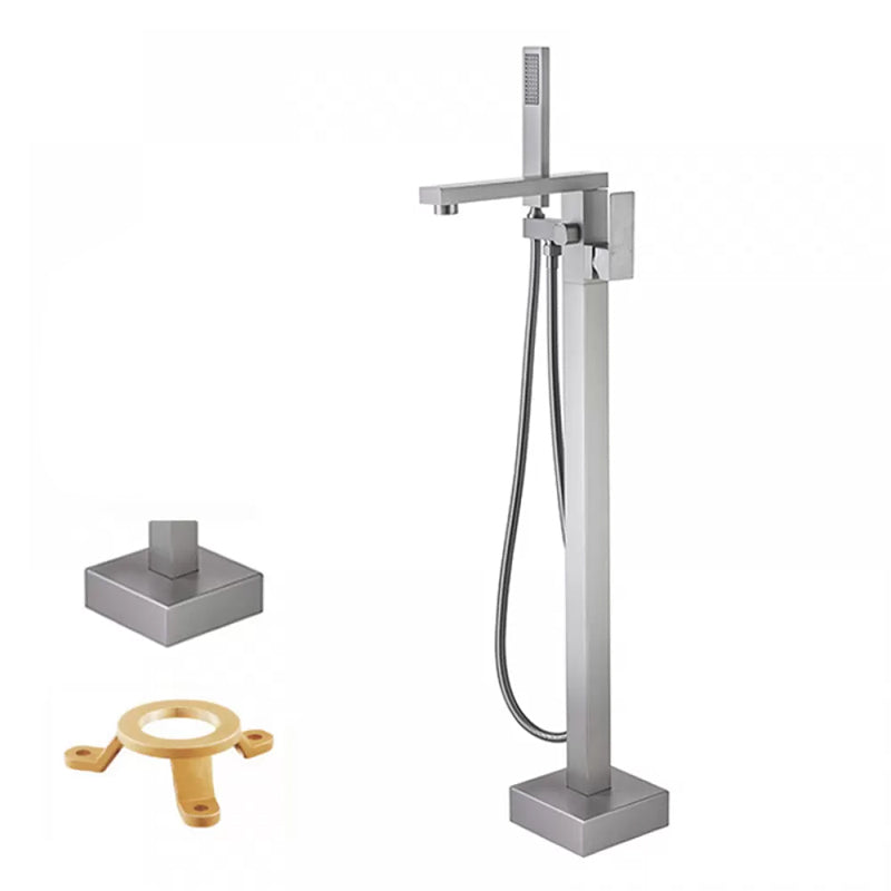 Floor Mounted Metal Freestanding Tub Filler Low Arc Freestanding Tub Filler Trim