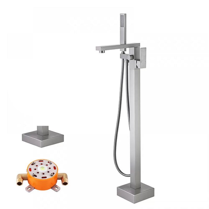 Floor Mounted Metal Freestanding Tub Filler Low Arc Freestanding Tub Filler Trim