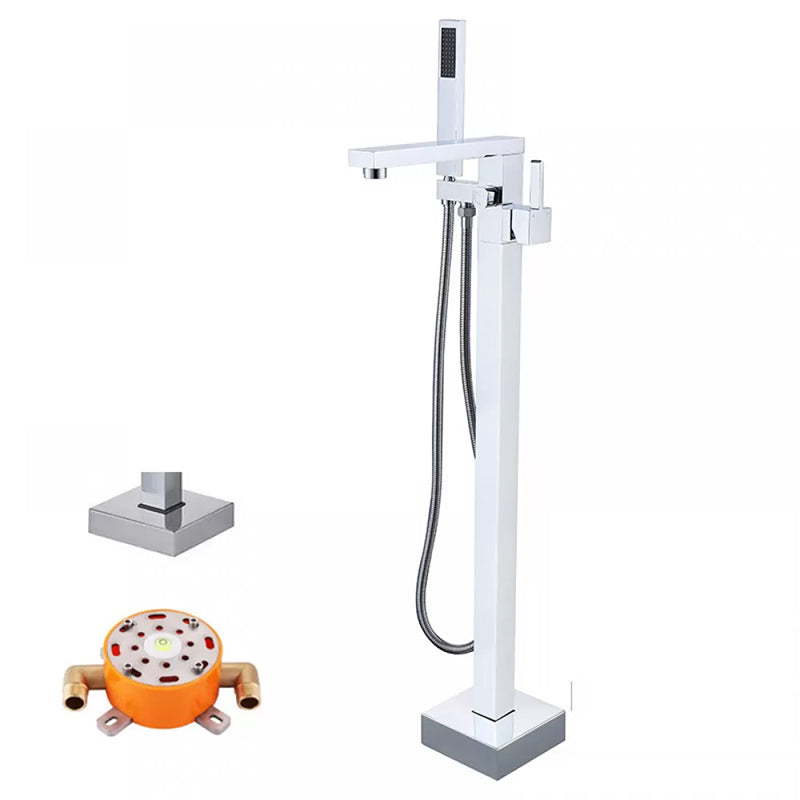 Floor Mounted Metal Freestanding Tub Filler Low Arc Freestanding Tub Filler Trim