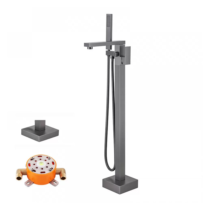 Floor Mounted Metal Freestanding Tub Filler Low Arc Freestanding Tub Filler Trim