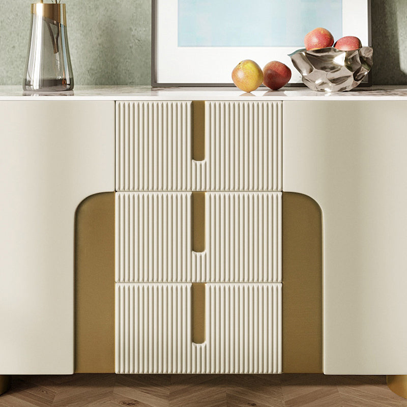 Glam Sideboard Buffet Cabinets Buffet Sideboard with 2 Doors and 3 Drawers