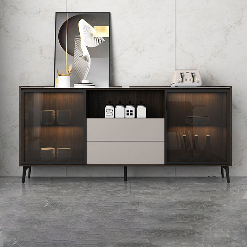 Modern Buffet Sideboard Stone Sideboard with Cabinets and Drawers