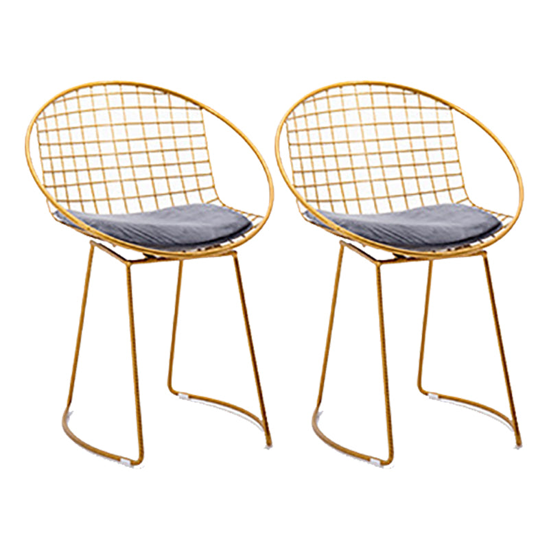 Metal Kitchen Dining Arm Chairs Glam Upholstered Dining Chairs