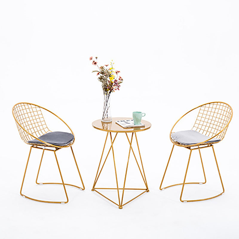 Metal Kitchen Dining Arm Chairs Glam Upholstered Dining Chairs