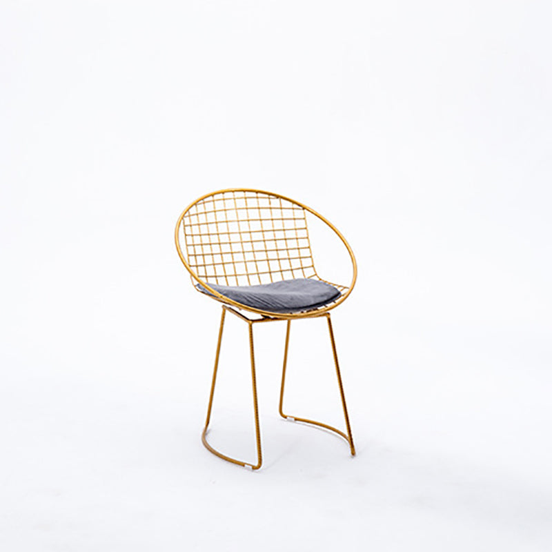 Metal Kitchen Dining Arm Chairs Glam Upholstered Dining Chairs