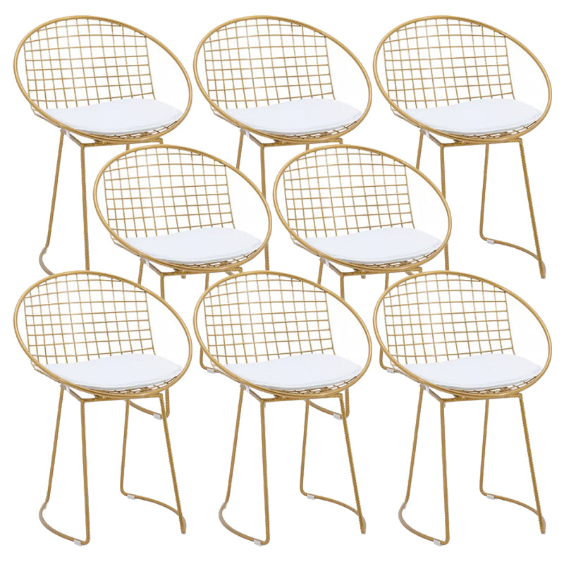 Metal Kitchen Dining Arm Chairs Glam Upholstered Dining Chairs