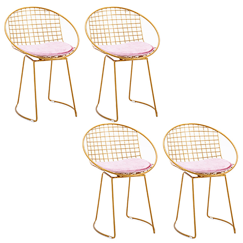 Metal Kitchen Dining Arm Chairs Glam Upholstered Dining Chairs