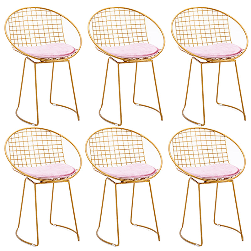 Metal Kitchen Dining Arm Chairs Glam Upholstered Dining Chairs