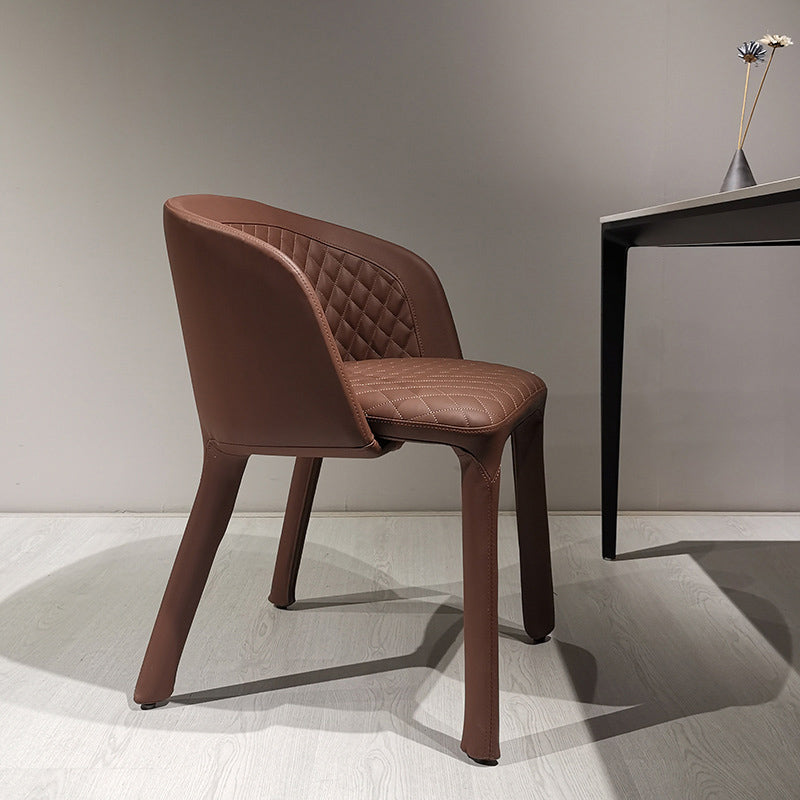 Contemporary Parsons Chairs Upholstered Dining Chairs with Metal Legs