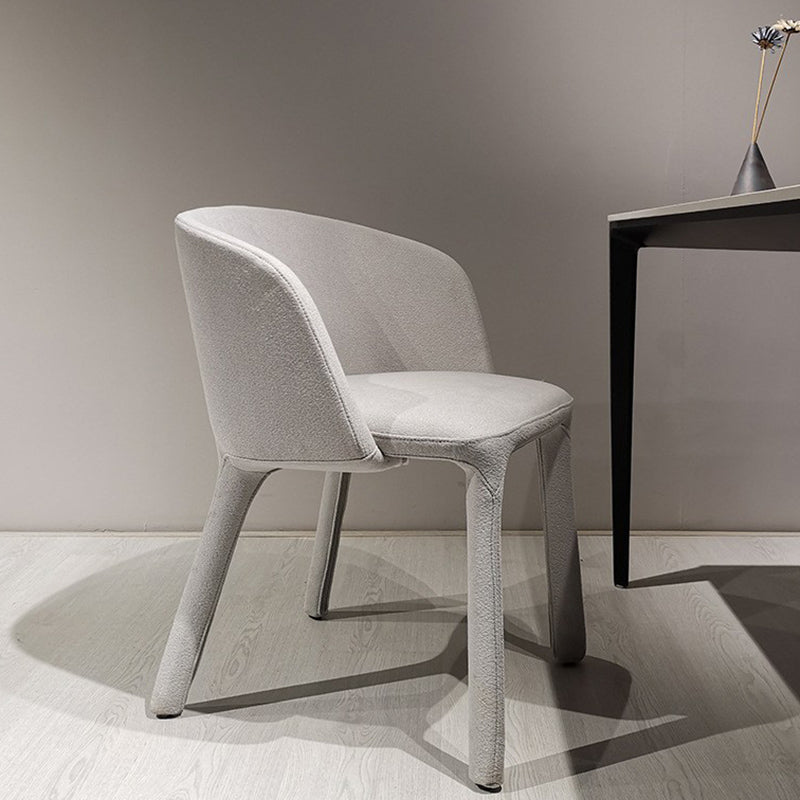 Contemporary Parsons Chairs Upholstered Dining Chairs with Metal Legs