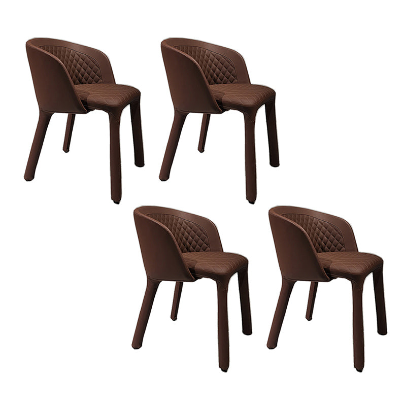 Contemporary Parsons Chairs Upholstered Dining Chairs with Metal Legs