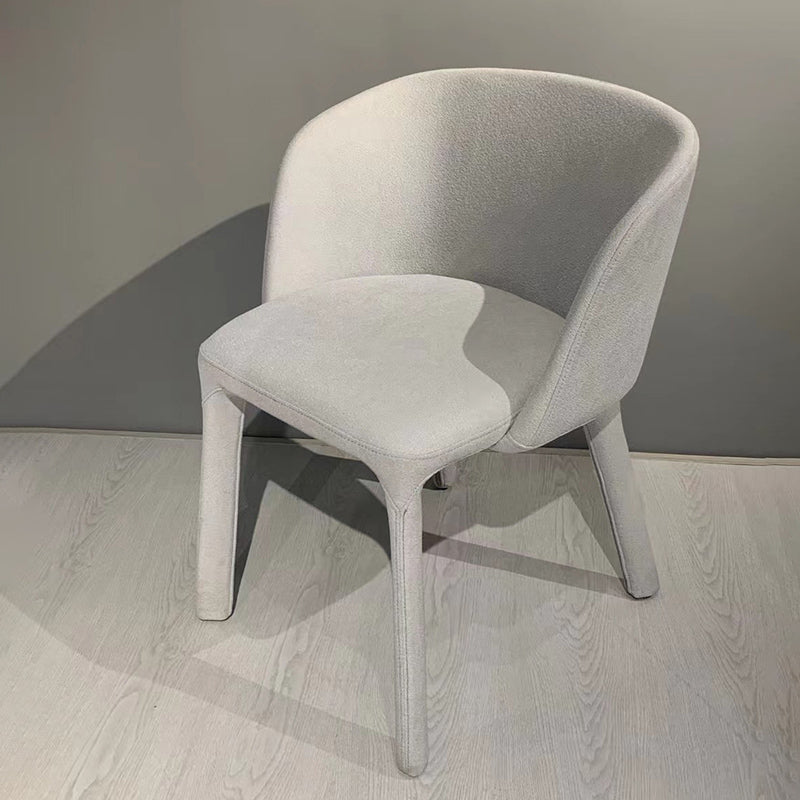 Contemporary Parsons Chairs Upholstered Dining Chairs with Metal Legs