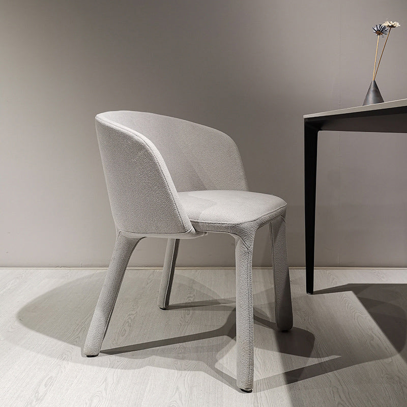 Contemporary Parsons Chairs Upholstered Dining Chairs with Metal Legs