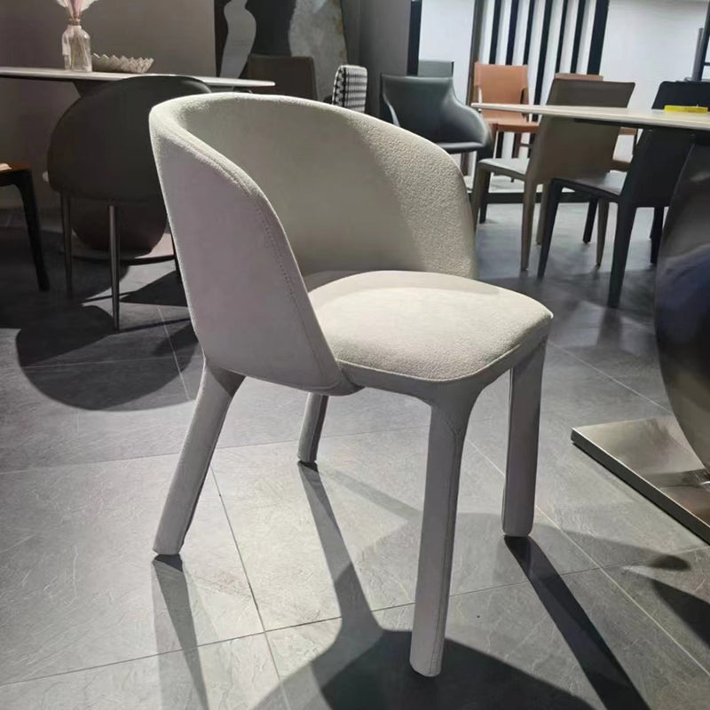 Contemporary Parsons Chairs Upholstered Dining Chairs with Metal Legs