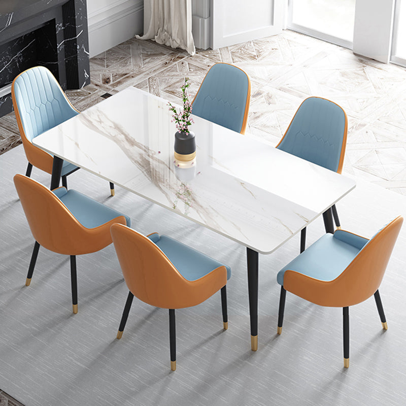 Industrial 4 Legs Dining Table Rectangle Dining Table for Kitchen