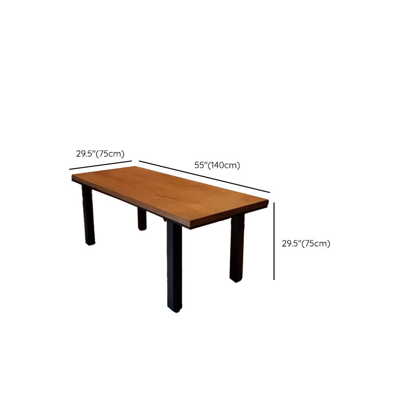 Rectangle 4 Legs Dining Table Industrial Pine Wood Table for Dining Room