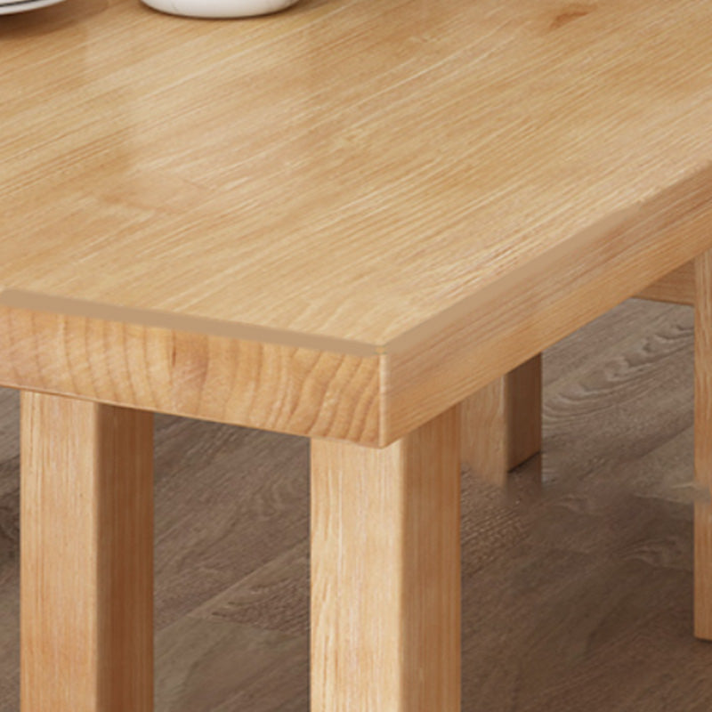 Rectangle Trestle Dining Table Modern Wood Table for Dining Room Kitchen