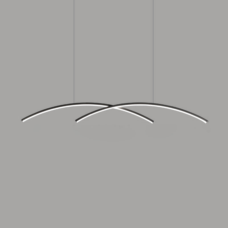 LED Kitchen Island Lighting Contemporary Golden/Black Ceiling Light for Room
