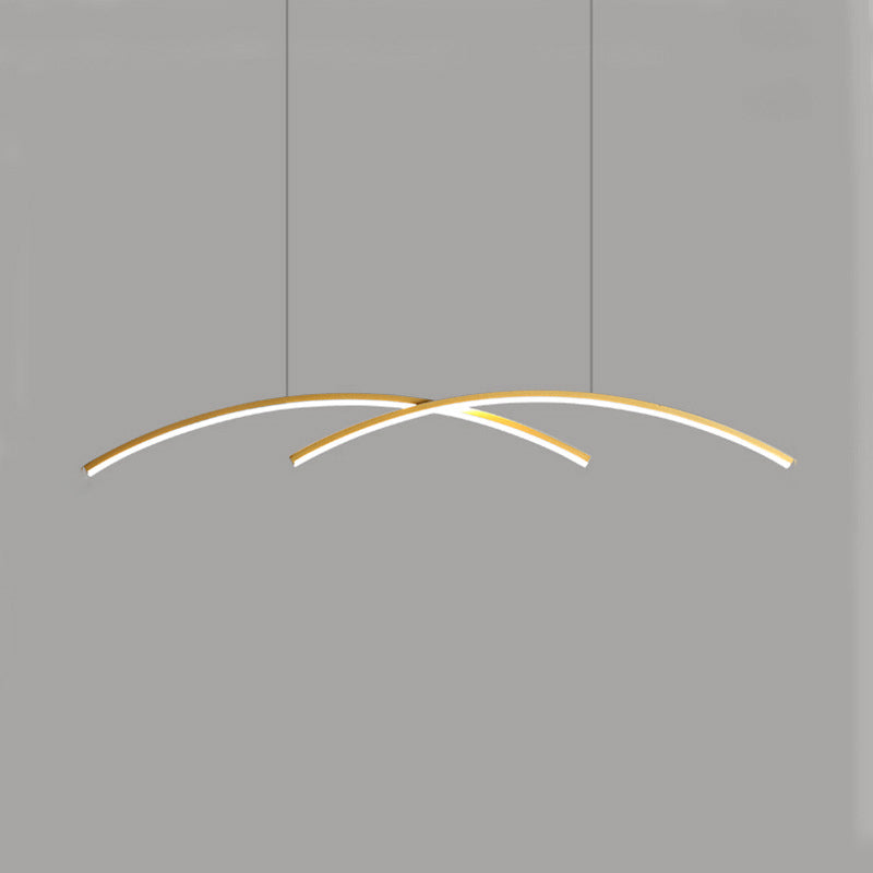 LED Kitchen Island Lighting Contemporary Golden/Black Ceiling Light for Room