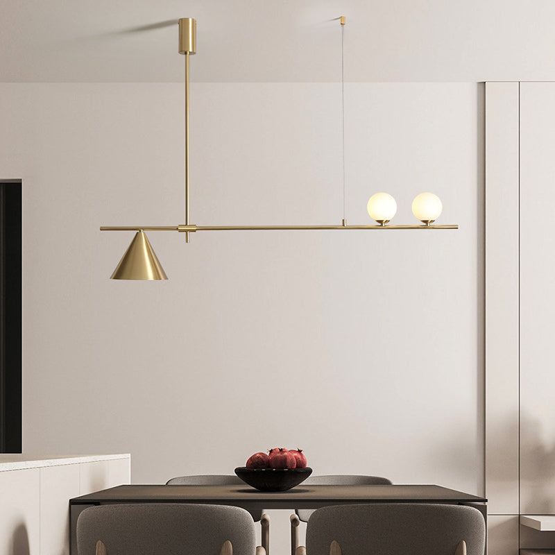 Modern Simple Island Light Glass Hanging Light for Dining Room