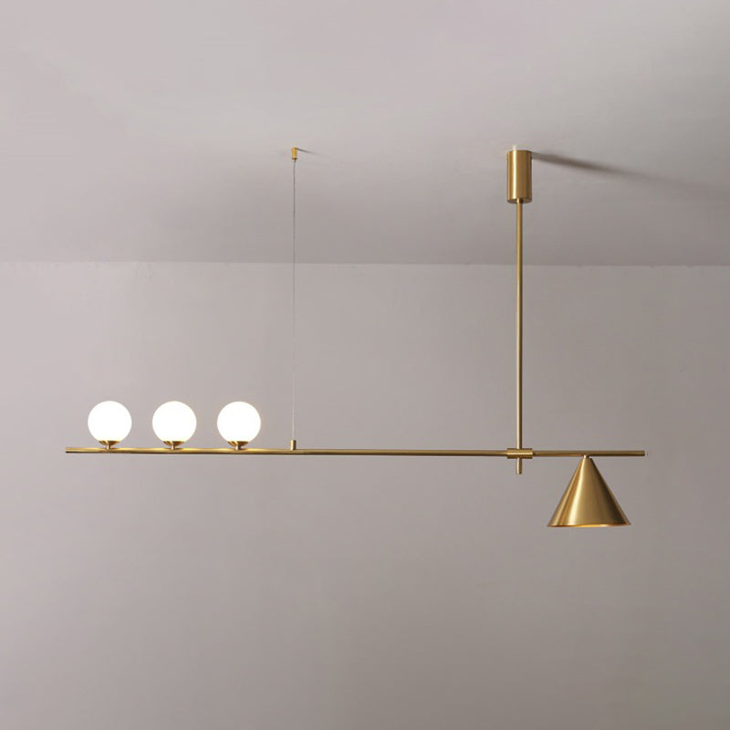 Modern Simple Island Light Glass Hanging Light for Dining Room