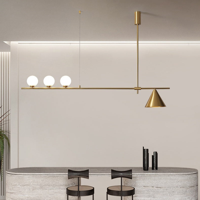 Modern Simple Island Light Glass Hanging Light for Dining Room