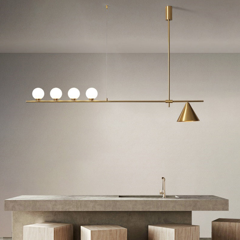 Modern Simple Island Light Glass Hanging Light for Dining Room