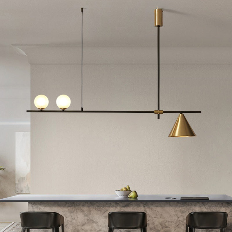 Modern Simple Island Light Glass Hanging Light for Dining Room