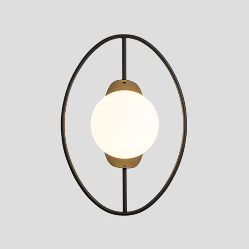Contemporary Wall Sconce Globe Shade Wall Light Fixture for Bedroom