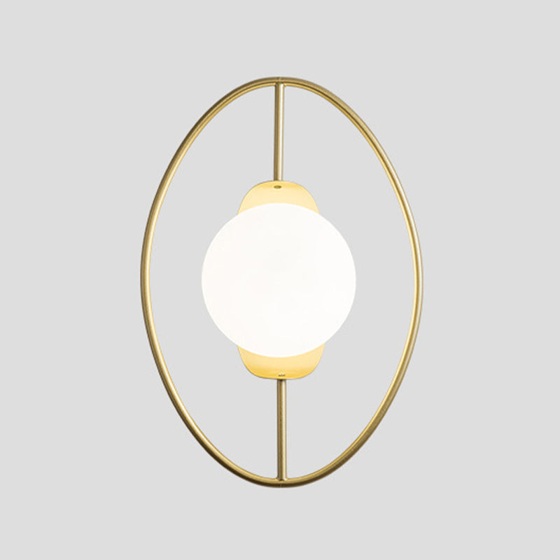 Contemporary Wall Sconce Globe Shade Wall Light Fixture for Bedroom