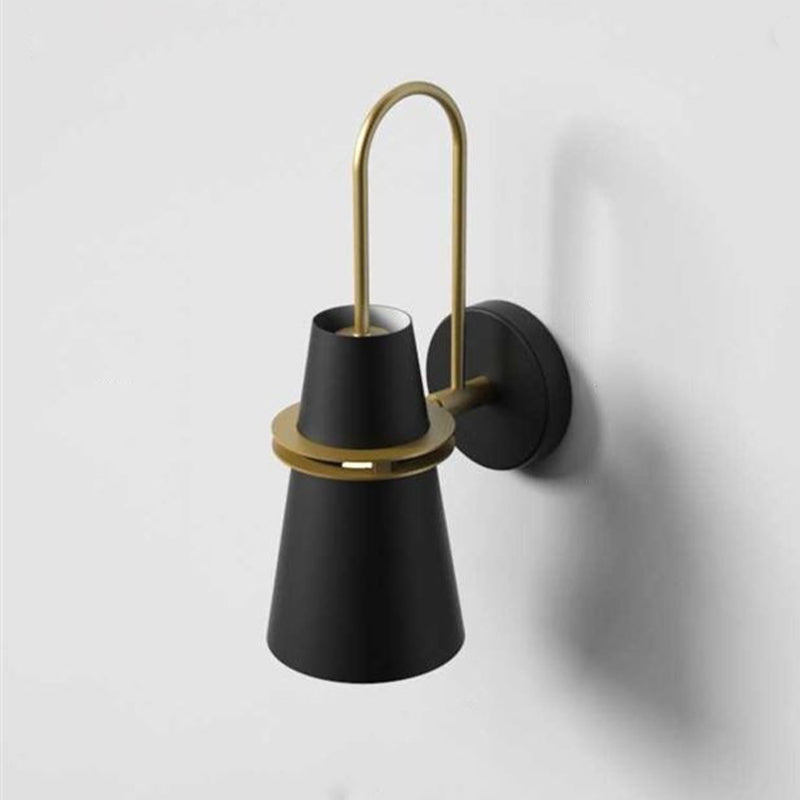 Single Cone Wall Mounted Sconce Modernism Metal Wall Light Sconces