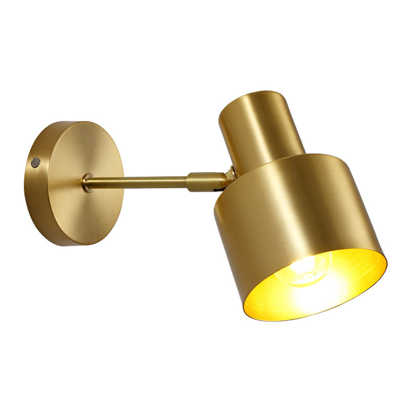 Single Modernism Golden/Black Wall Mounted Sconce Shaded Wall Light for Living Room