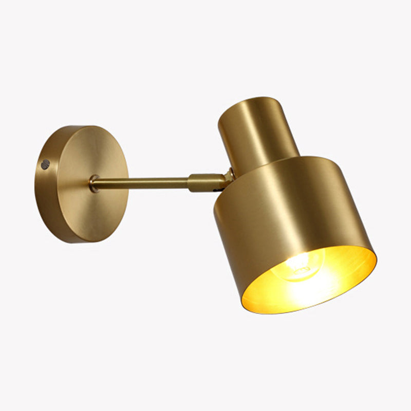 Single Modernism Golden/Black Wall Mounted Sconce Shaded Wall Light for Living Room