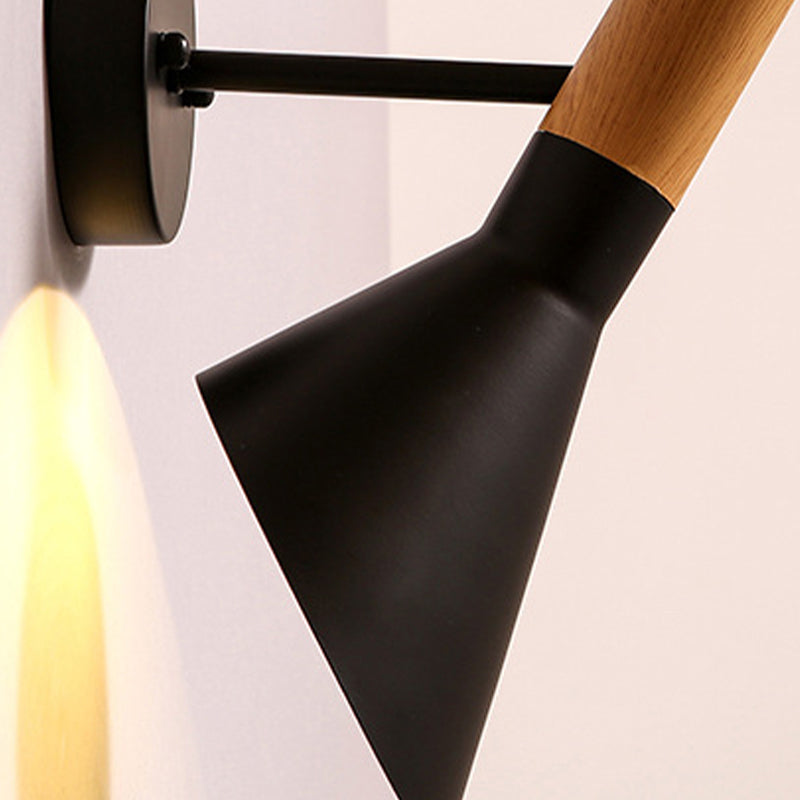 Single Modern White/Black Wall Mounted Sconce Unique Shaded Wall Light for Foyer