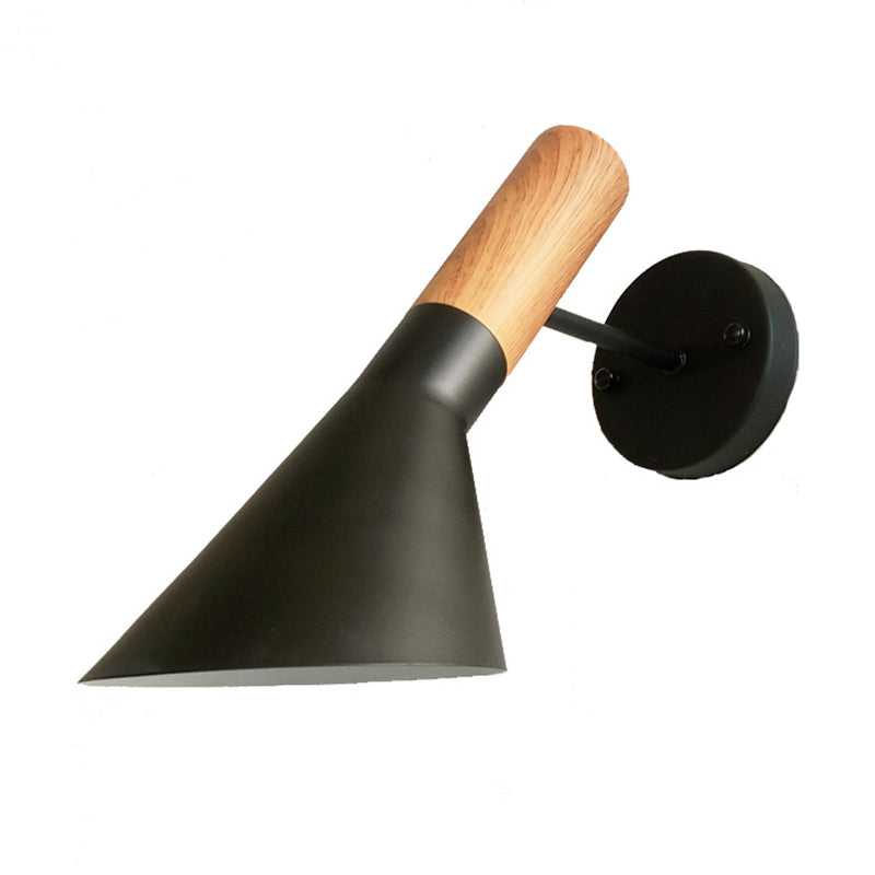 Single Modern White/Black Wall Mounted Sconce Unique Shaded Wall Light for Foyer