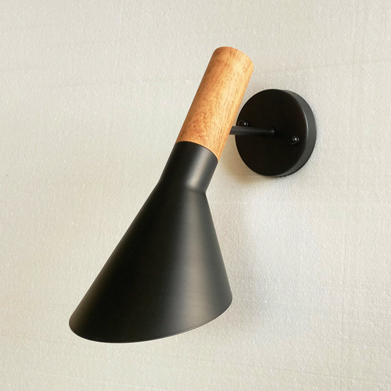 Single Modern White/Black Wall Mounted Sconce Unique Shaded Wall Light for Foyer