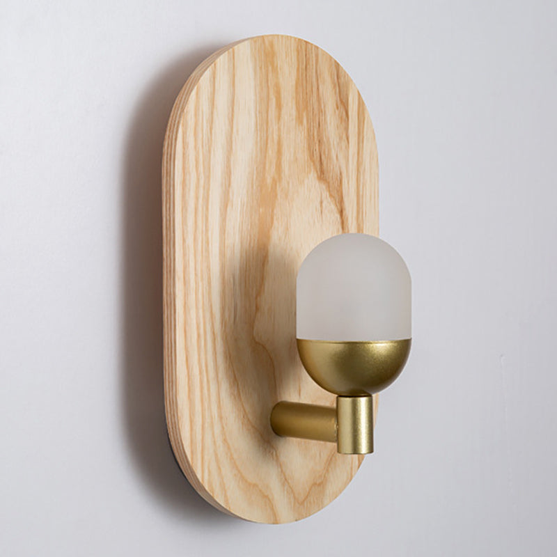 Metal Golden Wall Light Modernism Wood Lighting for Bedroom Home
