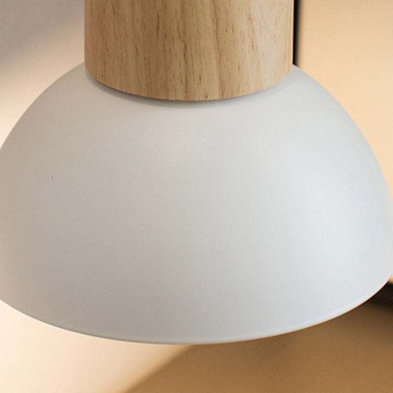 Dome Shape Wood Wall Light Modern Style 1 Light Wall Light Sconce