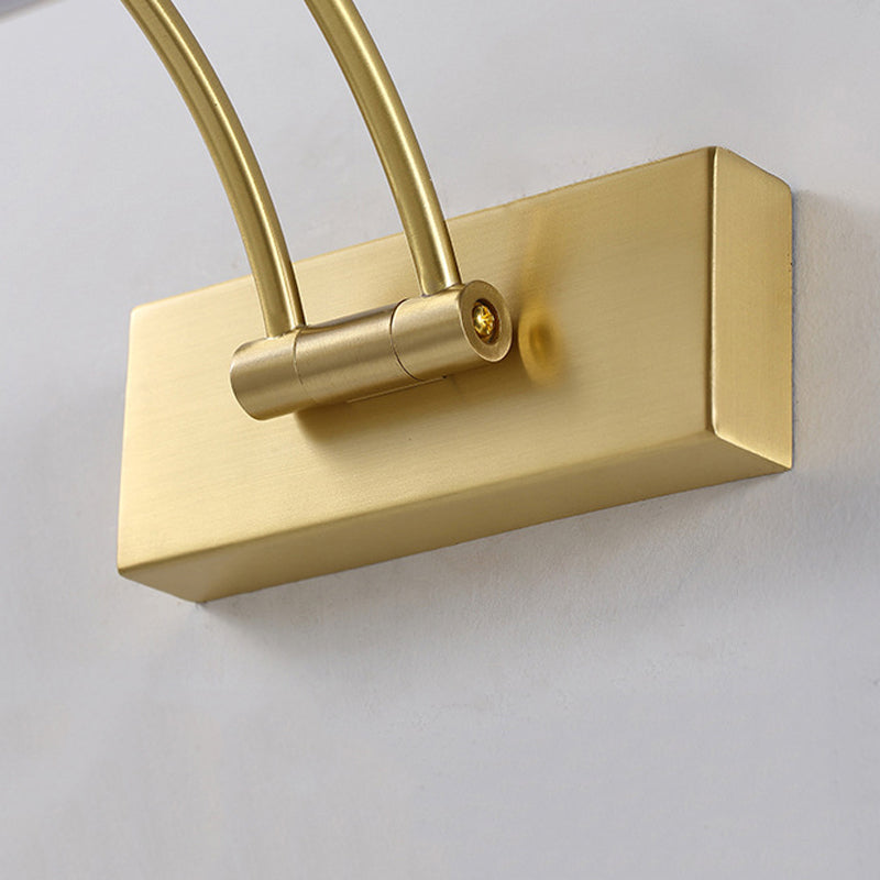 Contemporary Single Bathroom Vanity Light Black/Golden LED Metal Bath Bar