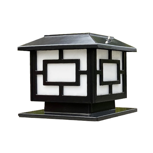 Modern Pillar Lamp Household Outdoor Lamp with Acrylic Shade for Garden